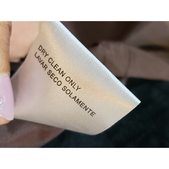 PS Style Midi Dress Women's 12P Brown Acetate Sleeveless Round Neck Waist Tie - Picture 7 of 13